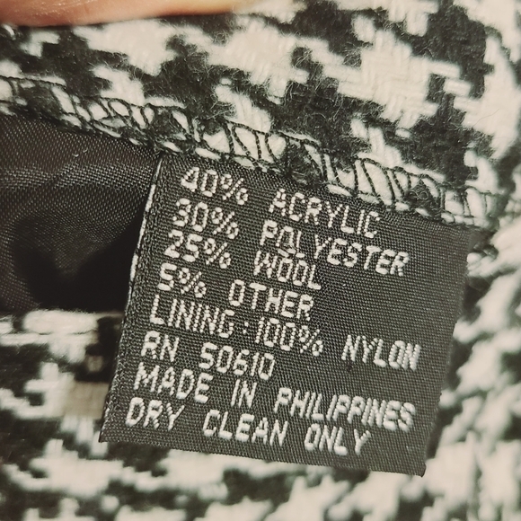 Unbranded | Women's Vintage Houndstooth Printed Pencil Skirt (Size 18) - Picture 4 of 11